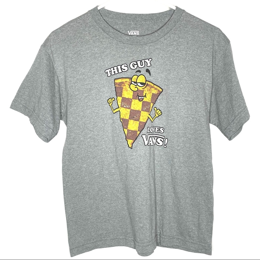 *Vans* Youth Lg Gray Pizza Decal T-shirt